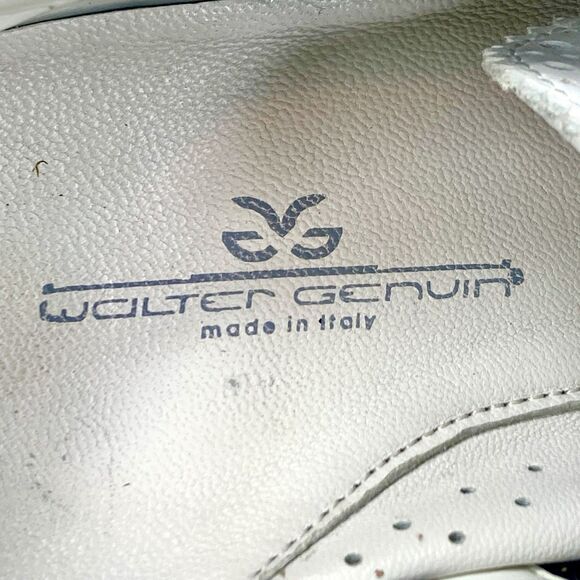 Walter Genuin Golf Shoes Women 10.5 White Black Leather Brogue Net Sporty Oxford - Picture 13 of 14